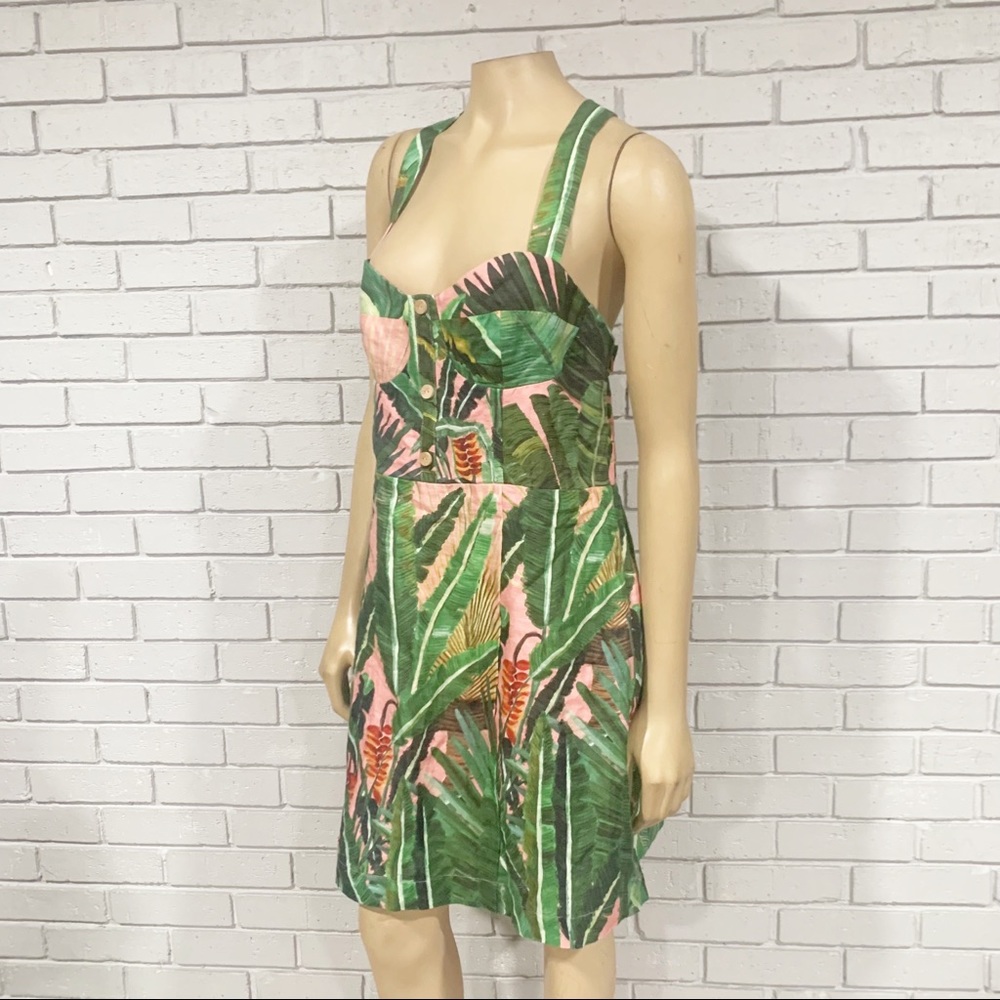 Farm Rio Women's Amazonia Forest Linen Minidress - Picture 5 of 11